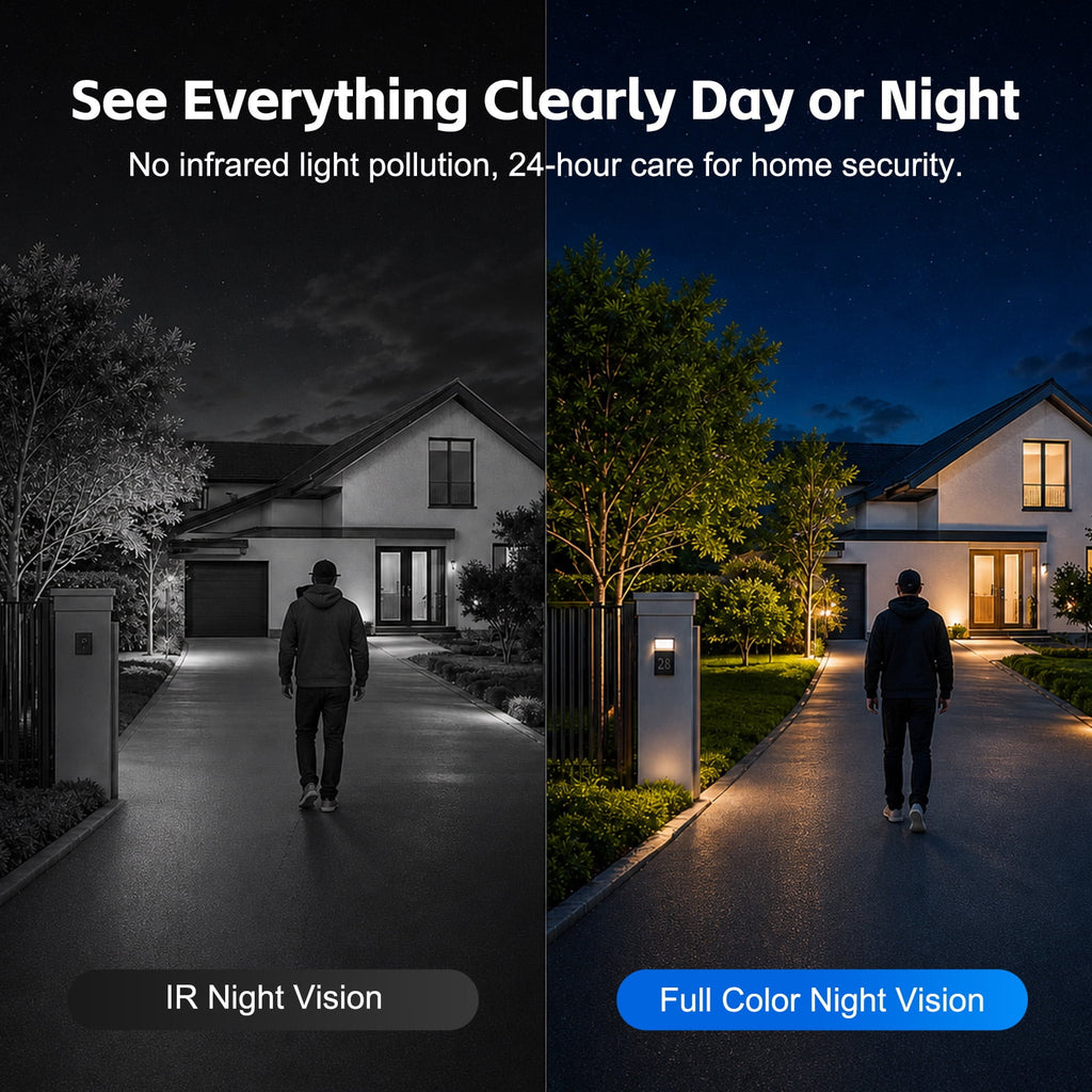 CiKiKWXO 2.5K Light Bulb Security Camera, 5G& 2.4GHz WiFi Dual Band Camera, 360° Wireless Outdoor Camera with Full-Color Night Vision, Motion Detection, Easy Install for Home Security