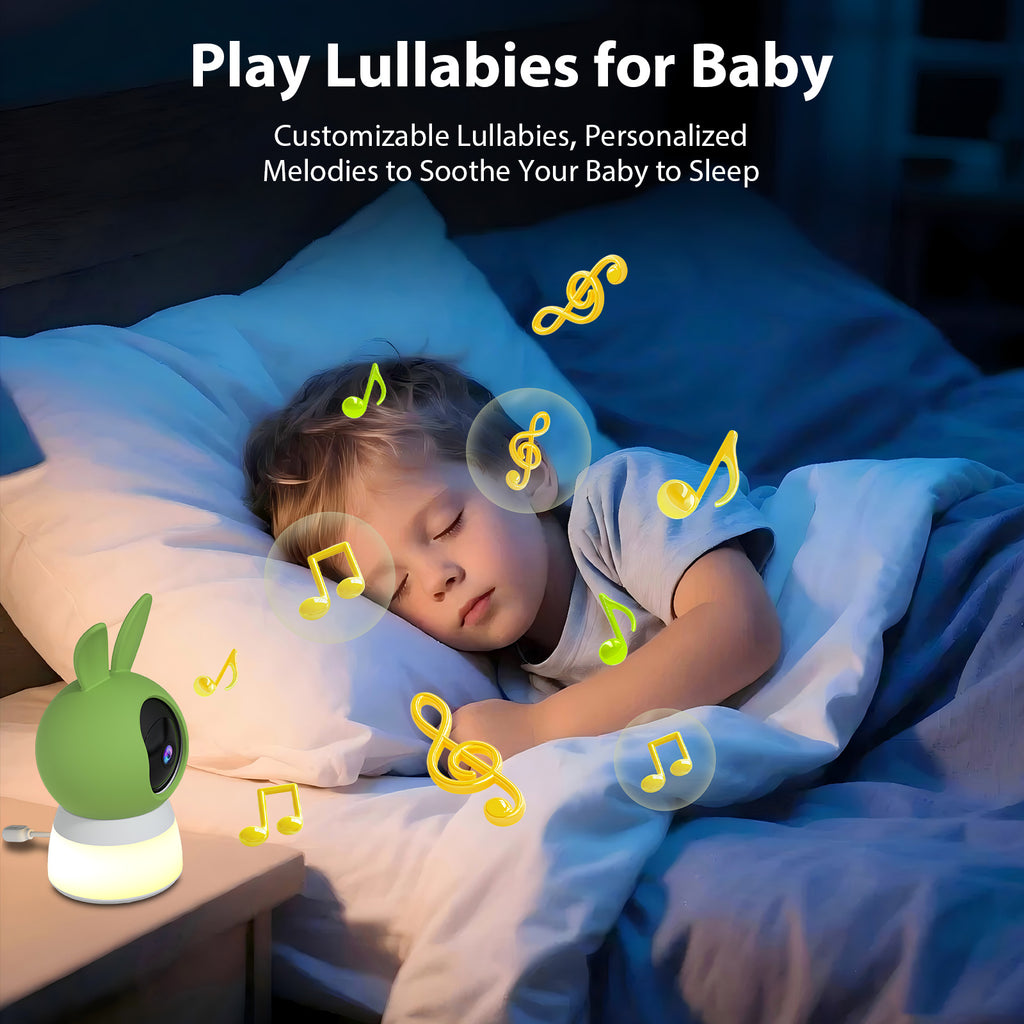 cikikwxo Baby Monitor with Night Light | 2.5K HD, AI Cry Detection, Two-Way Talk