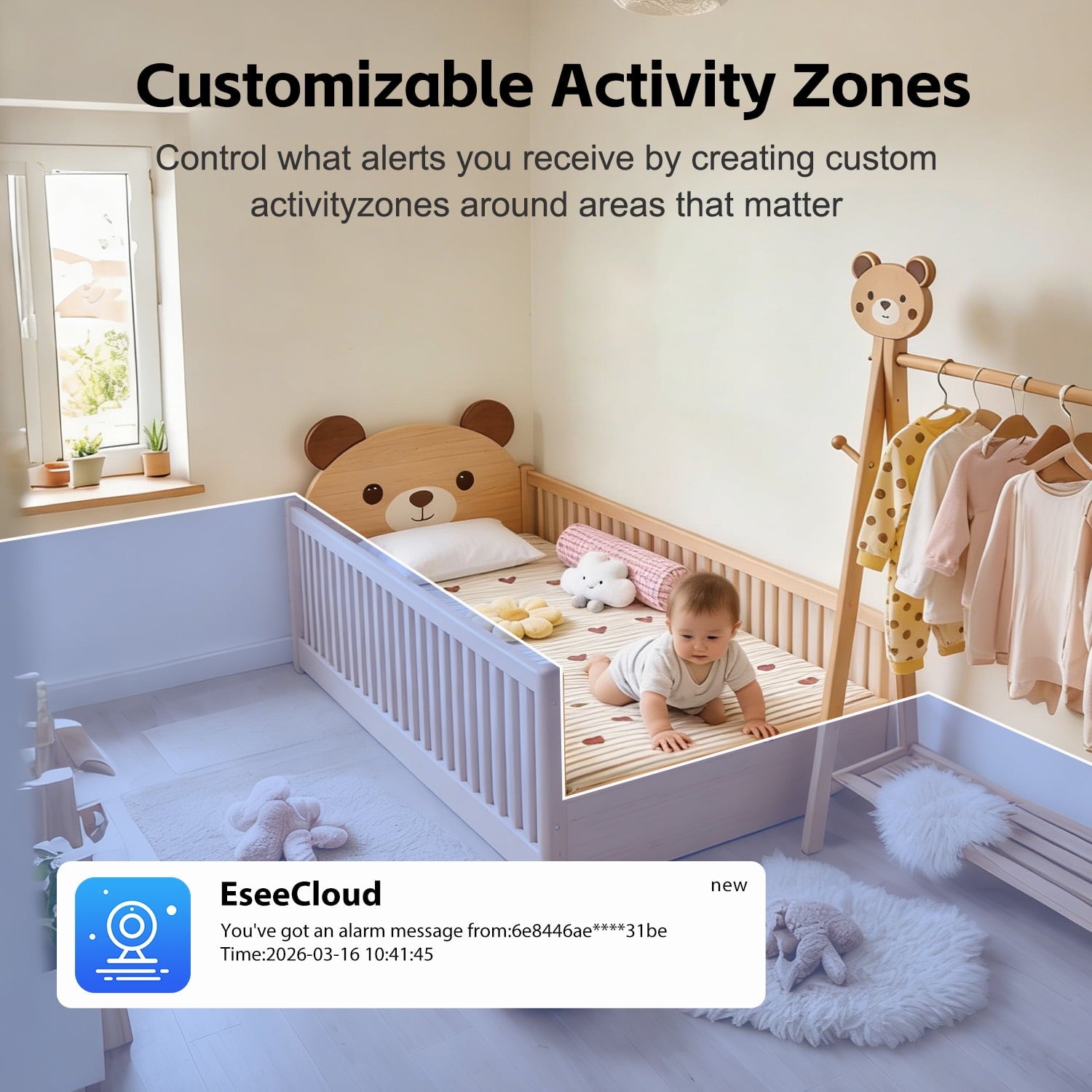 CiKiKWXO 2.5K HD Security Camera, 5G & 2.4G Dual WiFi Smart Camera, Color Night Vision with Soft Lighting, Motion Tracking, Two-Way Audio, Supports Flexible Storage