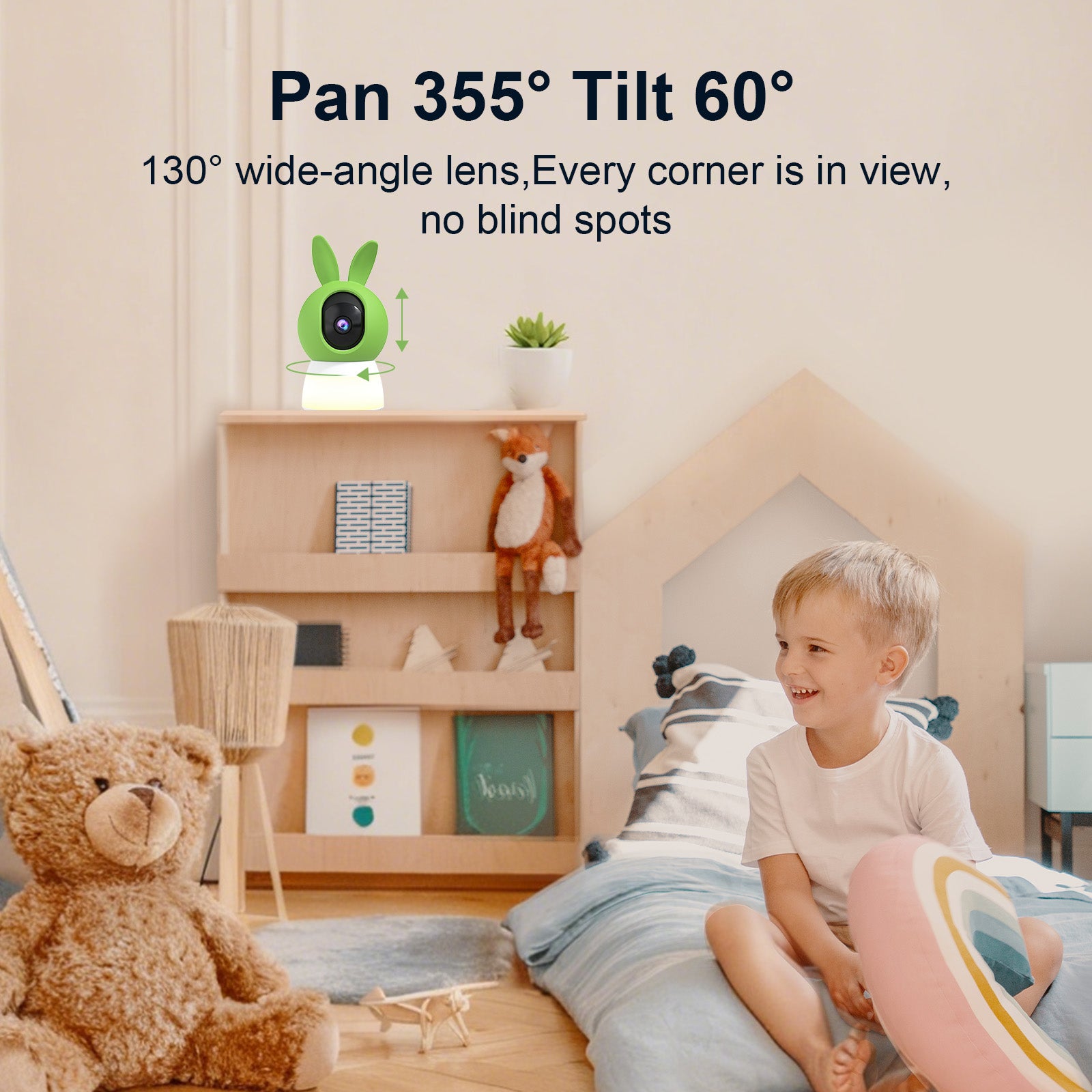 cikikwxo Baby Monitor with Night Light | 2.5K HD, AI Cry Detection, Two-Way Talk