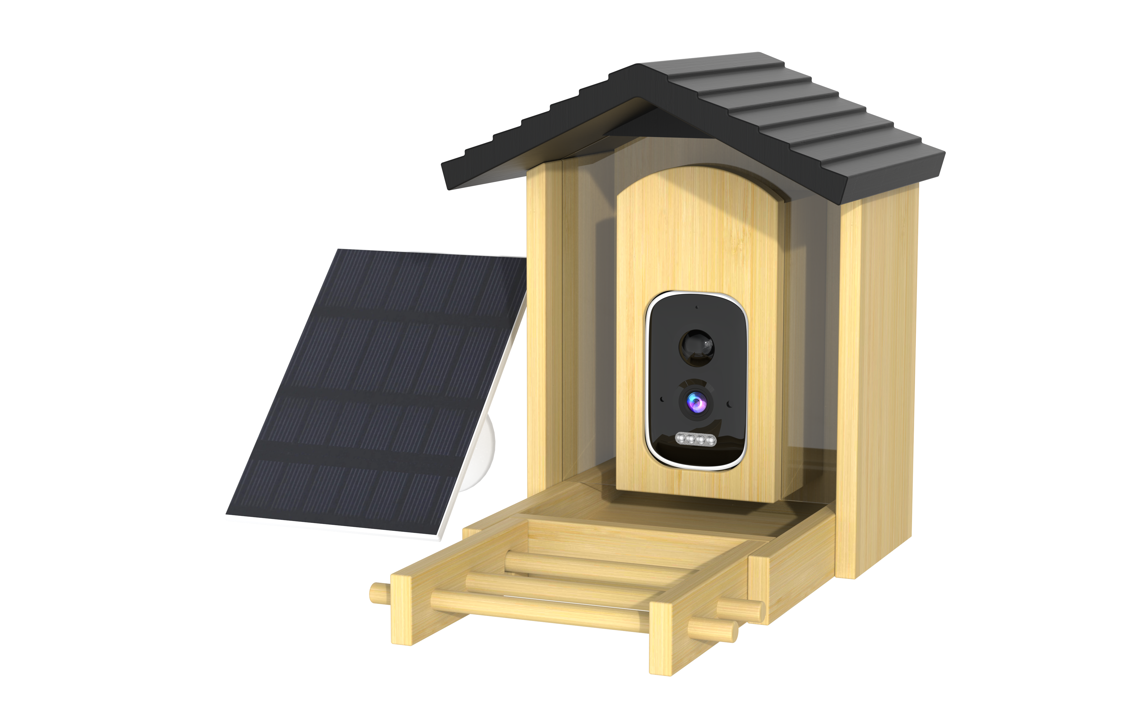 cikikwxo AI Smart Bird Feeder Camera | Solar Powered, AI Bird Identification, 2.5K HD